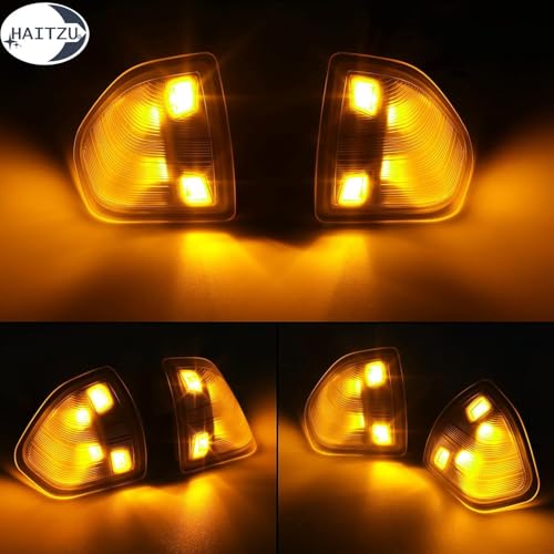 Haitzu LED Side Mirror Turn Signal Light Lamps Clear Cover Lens Compatible with The Following Models:Dodge Ram 1500 2500 3500 4500 5500 2010-2018 68302828AA 68302829AA - Image 5