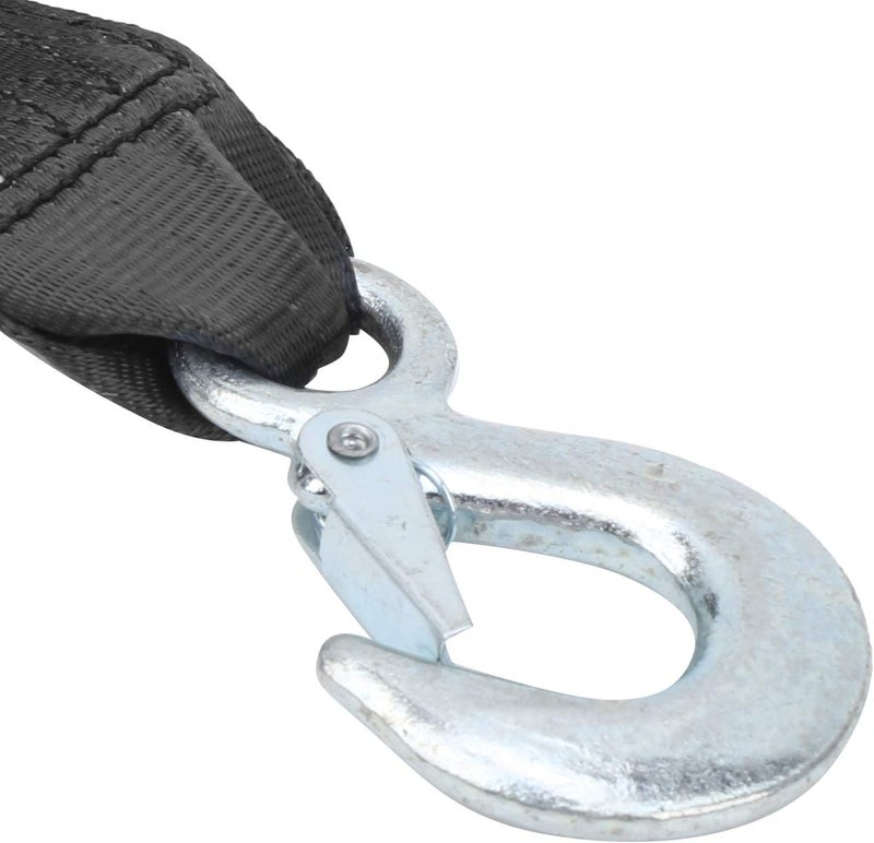 01 Boat Winch Strap, Professional Polyester Boat Winch Strap with Hook, Trailer Wave Runner for Boats Towing Heavy Duty Equipment - Image 1