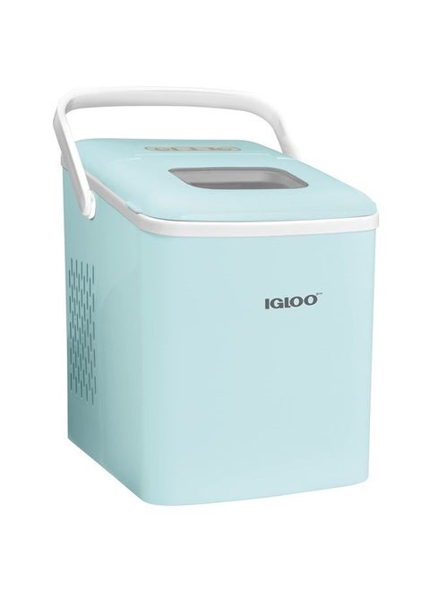 Automatic Self-Cleaning Portable Electric Countertop Ice Maker Machine With Handle, 26 Pounds in 24 Hours, 9 Ice Cubes Ready in 7 minutes, With Ice Scoop and Basket
