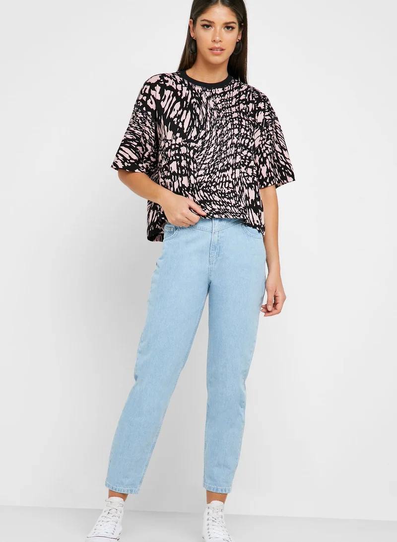 TOPSHOP Swirl Animal Boxy T-Shirt