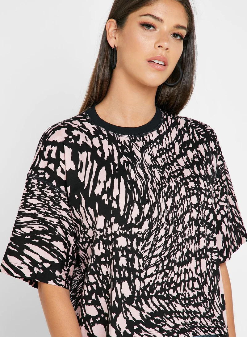 TOPSHOP Swirl Animal Boxy T-Shirt