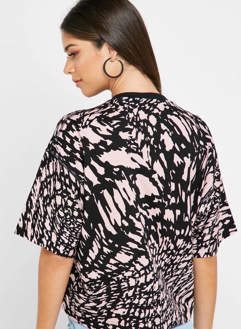 TOPSHOP Swirl Animal Boxy T-Shirt