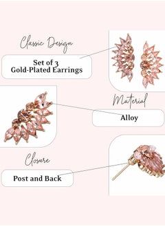 Just Peachy Rose Gold Contemporary Stud Earrings, Hypoallergenic - pzsku/Z1F2EA2593CA7845356A3Z/45/_/1729834649/e3e3c3f4-7da5-4f73-b6a6-7c790b7646d3