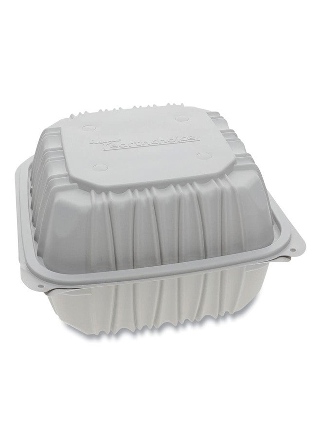 niru Pactive YCNW0851 Earthchoice Vented Microwavable Mfpp Hinged Lid Container, 8.5 X 8.5 X 3.1, White, 146/carton - Image 1