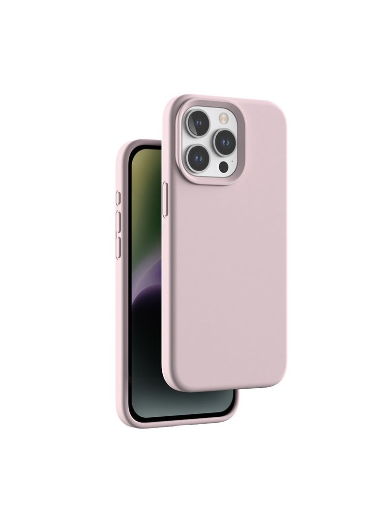 Generic for Apple 14PRO phone case pink ultra-thin iPhone 14PRO frosted protective case with large hole lens all inclusive  - Image 1