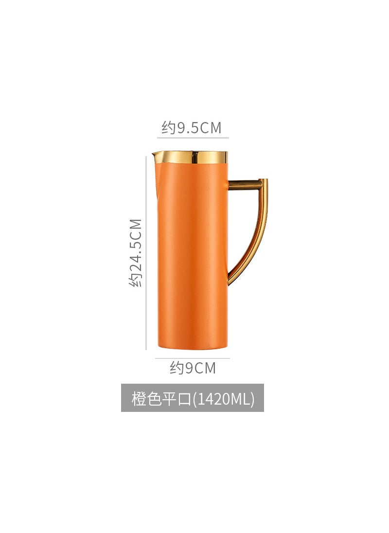 Generic - Stainless Steel Juice Jug Bar Cocktail Pitcher with Ice SeparatorThickened flat mouth size Microsoft Orange Thickened flat mouth size Microsoft Orange - Image 1