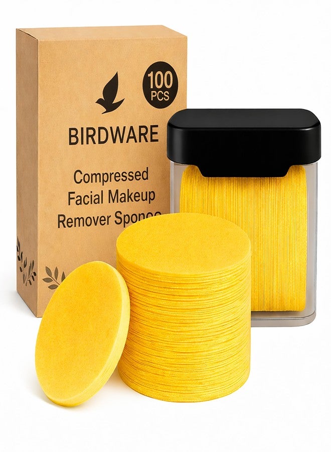 بيردوير إسفنجة بيردوير الصفراء للعناية بالوجه من مادة PVA - 100 قطعة | عبوة كبيرة لتطبيق الكريم والتنظيف اللطيف - Image 1