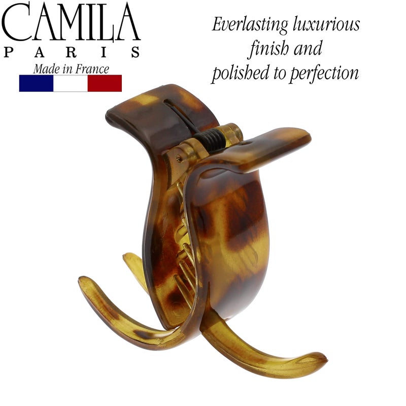 Camila Paris CP1432 French Hair Clip for Women, Tokyo 3 Teeth Ponytail Holder, Girls Hair Claw Clips Jaw Fashion Durable Styling Hair Accessories for Women, Strong Hold No Slip Grip, Made in France - Image 4