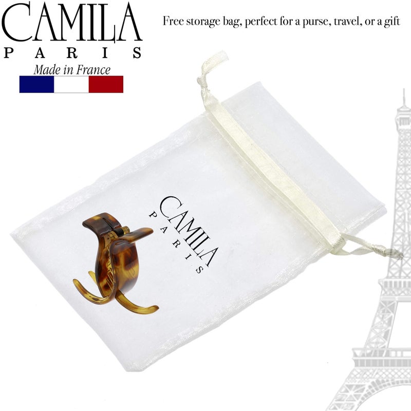 Camila Paris CP1432 French Hair Clip for Women, Tokyo 3 Teeth Ponytail Holder, Girls Hair Claw Clips Jaw Fashion Durable Styling Hair Accessories for Women, Strong Hold No Slip Grip, Made in France - Image 5