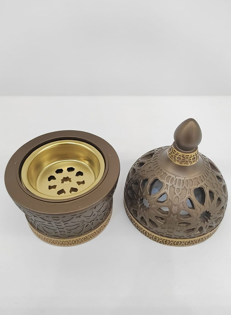 رادین مبخرة بخور عود فاخرة لتزيين المنزل | مبخرة على الطراز العربي لأقماع والبخور والراتنج | هدية مثالية لشهر رمضان والعيد - Image 2