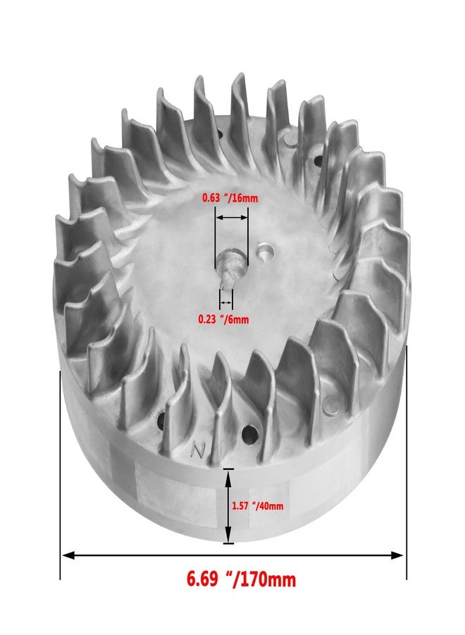 HOLATO Aluminum Flywheel for 212cc Non Hemi Predator 196cc 224cc GX160 GX200 69730 69736 Engine Coleman CT200U BT200X CT200U-EX B200r Baja Warrior MB165 MB200 Mini Bike KT196 Go Kart Parts 10000 RPM - Image 3