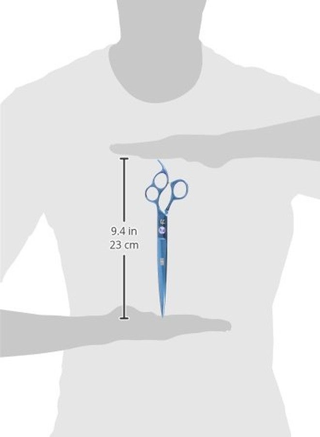 شيرز دايركت مقص حلاقة من الفولاذ المقاوم للصدأ الياباني 440 من ShearsDirect، بطول 8.5 بوصة، بلون أزرق تيتانيوم منحني - Image 3