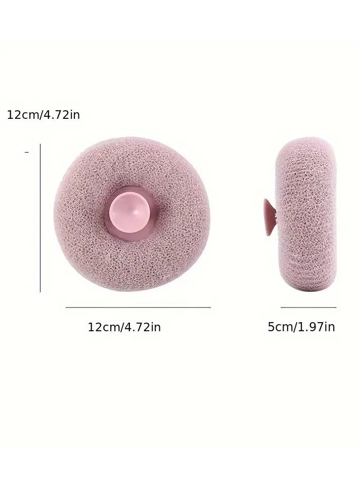 جلوسكي 1 قطعة لطيفة تقشير الجلد الاسفنجة حمام مع كوب شفط-سهلة الحمل تنظيف الجسم غسيل للدش - Image 3