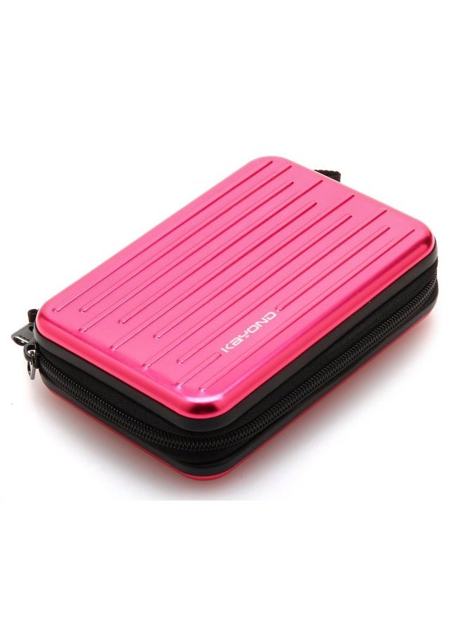 KAYOND Anti-Shock Silver Aluminium Carry Travel Protective Storage Case Bag for 2.5" Inch Portable External Hard Drive HDD USB 2.0/3.0 (Red) - Image 2
