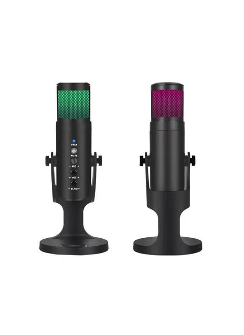 JD-950 ميكروفون الألعاب ، ميكروفون بودكاست كوندينسر USB مع إضاءة RGB ، حساس للكتم باللمس ، نمط قطبي قلبي للألعاب / البث / البودكاست / تويتش / يوتيوب / ديسكورد