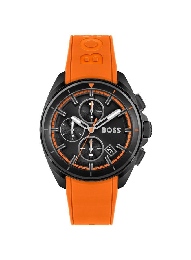 BOSS Mens BOSS Volane Chronograph Black & Orange Watch