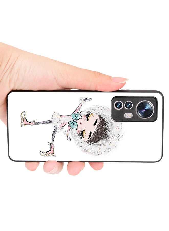 TPU Protection and Hybrid Rigid Clear Back Cover Case Cute Girl for Xiaomi 12 Pro / Xiaomi 12S Pro / Xiaomi 12 Pro Dimensity