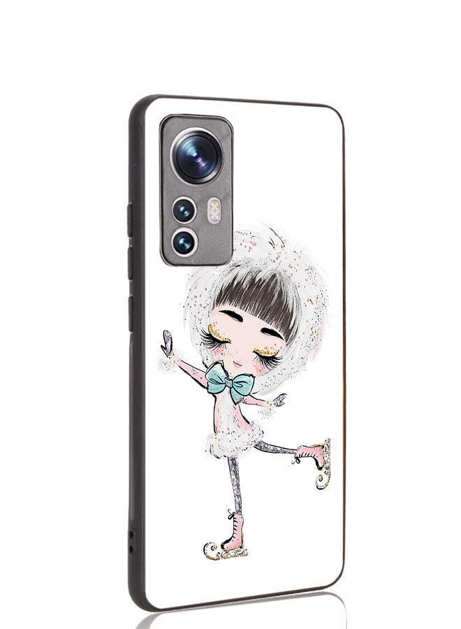 TPU Protection and Hybrid Rigid Clear Back Cover Case Cute Girl for Xiaomi 12 Pro / Xiaomi 12S Pro / Xiaomi 12 Pro Dimensity