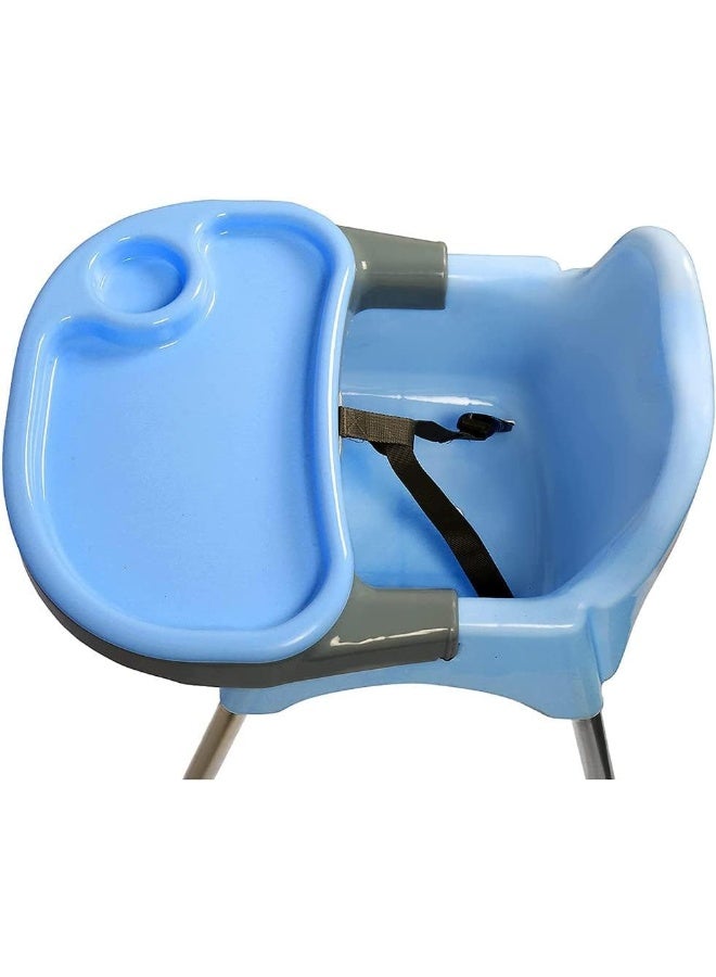 ESQUBE Esqube Spotty Baby Feeding Chair And Kids Dining High Chair with Foot Rest And Tray Blue Color  - Image 5
