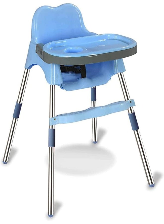 ESQUBE Esqube Spotty Baby Feeding Chair And Kids Dining High Chair with Foot Rest And Tray Blue Color  - Image 1