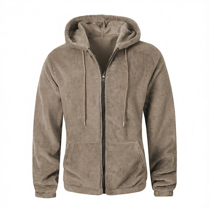Fleece Zip Up Hoodie Casual Winter Outerwear - Image 2