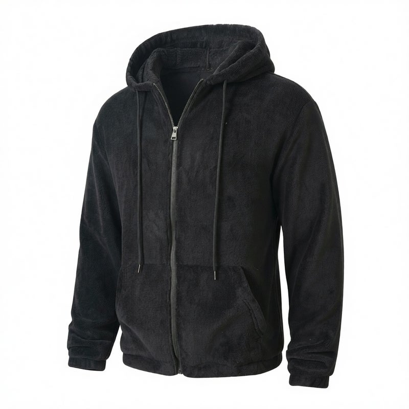 Fleece Zip Up Hoodie Casual Winter Outerwear - Image 4