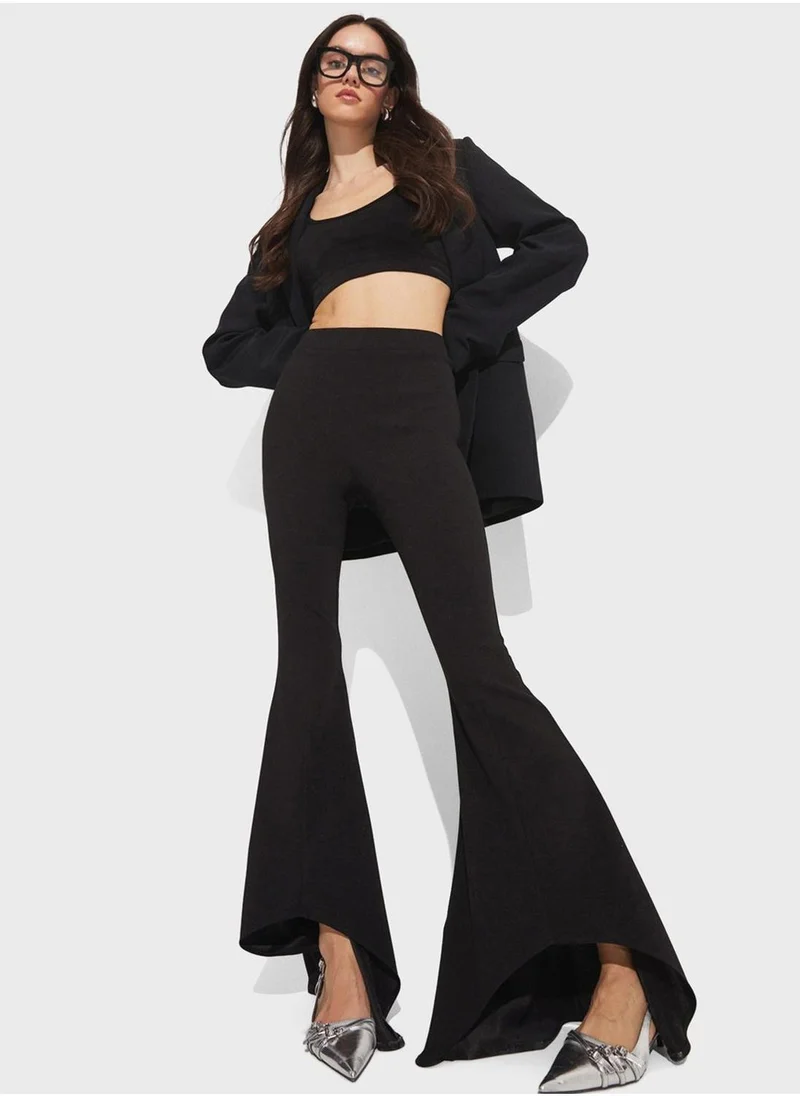 جون High Waist Flared Pants