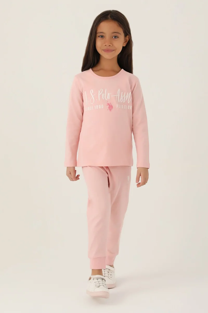 U.S. Polo Assn. U.S. Polo Assn. Girls Powder Pink Pyjama Set