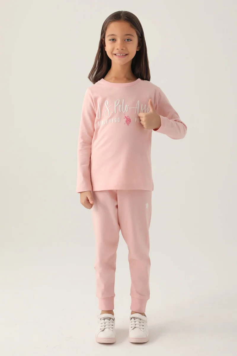 U.S. Polo Assn. U.S. Polo Assn. Girls Powder Pink Pyjama Set