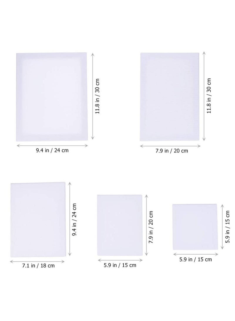 SYOSI Canvas Boards for Painting Art Supply Acrylic Artist Painting Set with Table Easel, Canvas Panel X 5 Different Size - Image 4