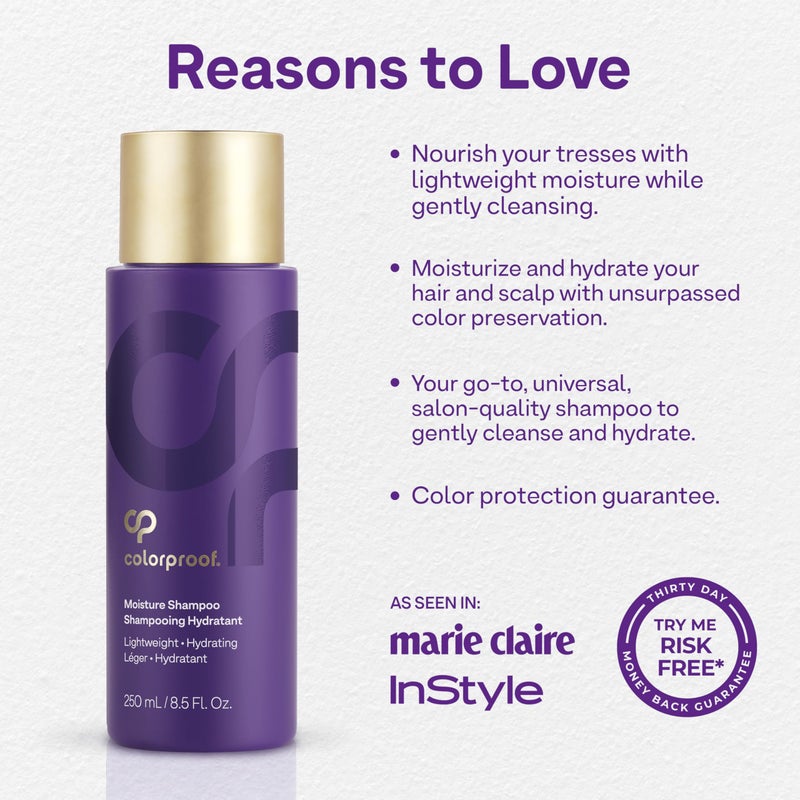 Colorproof Moisture Shampoo 8.5 Fl. Oz. Hydrating Sulfate-Free Shampoo for Color-Treated Hair, Mojito Mint Scent - Image 3