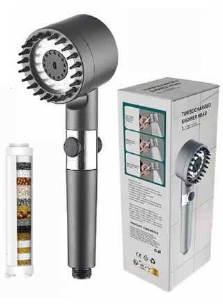 Filtered Shower Head with Scalp Massager and Filtering Stones Beads for Bathroom and Spa, Turbo Water Saving Hand Held Shower Head with 6 Spray Settings for Hard Water - pzsku/Z1F2F8628C62E95C692DFZ/45/1748605253/5e0fd7a6-a4eb-477a-9b72-cff669319adc