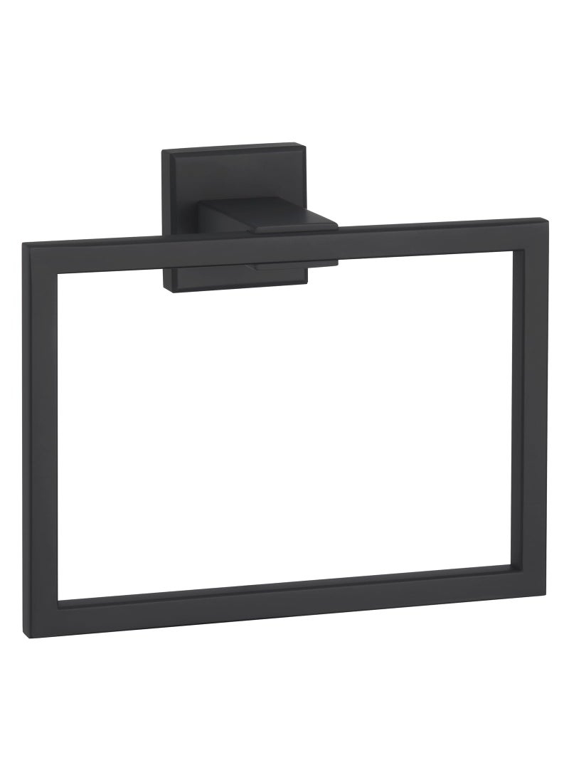 Angle Simple Angle Simple Towel Holder Matte Black Stainless Steel Square Hand Towel Ring Rack Hanger for Bathroom Wall Mount 709 Inches 