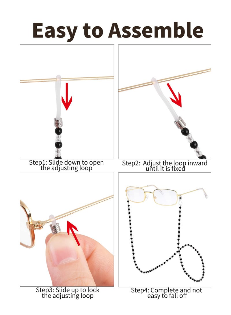 CMGTYYD 100 Days of School Old Lady Cosplay Set, Kids 100 Days of School Grandma Wigs, With Wig, Glasses, Faux Pearl Necklace, Bracelet, Inflatable Canes, Kerchief (7 Pieces)  - Image 4