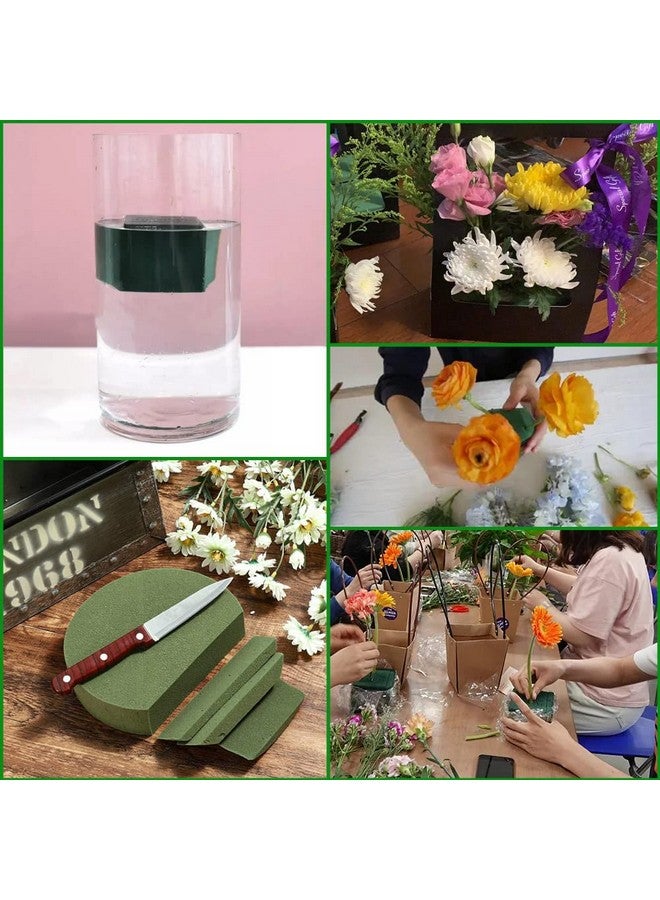 OJYUDD 20 PCS Round Floral Foam,Green Wet Foam Block,Wet Florist Floral Foam Block Flower Arrangement Supplies for Wedding Aisle Flowers,Party Decoration - Image 5