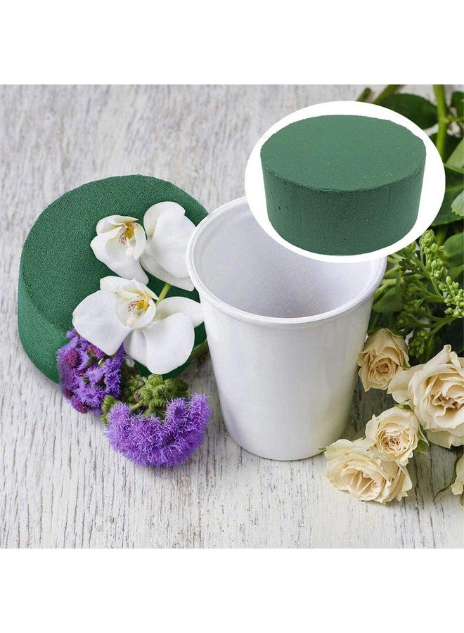 OJYUDD 20 PCS Round Floral Foam,Green Wet Foam Block,Wet Florist Floral Foam Block Flower Arrangement Supplies for Wedding Aisle Flowers,Party Decoration - Image 3