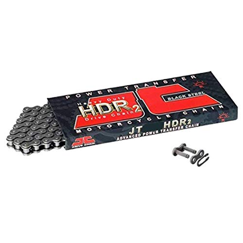 JT Chain JTC420HDR120SL (420 Series) Black Steel 120 Link Heavy Duty Non O-Ring Chain with Connecting Link - Image 2
