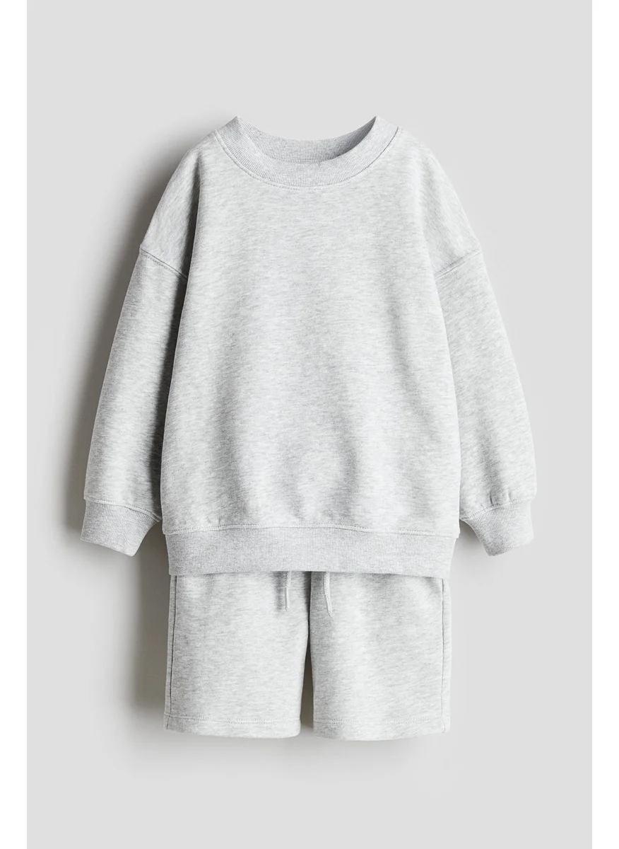 H&M 2-Piece Sweatshirt And Shorts Set