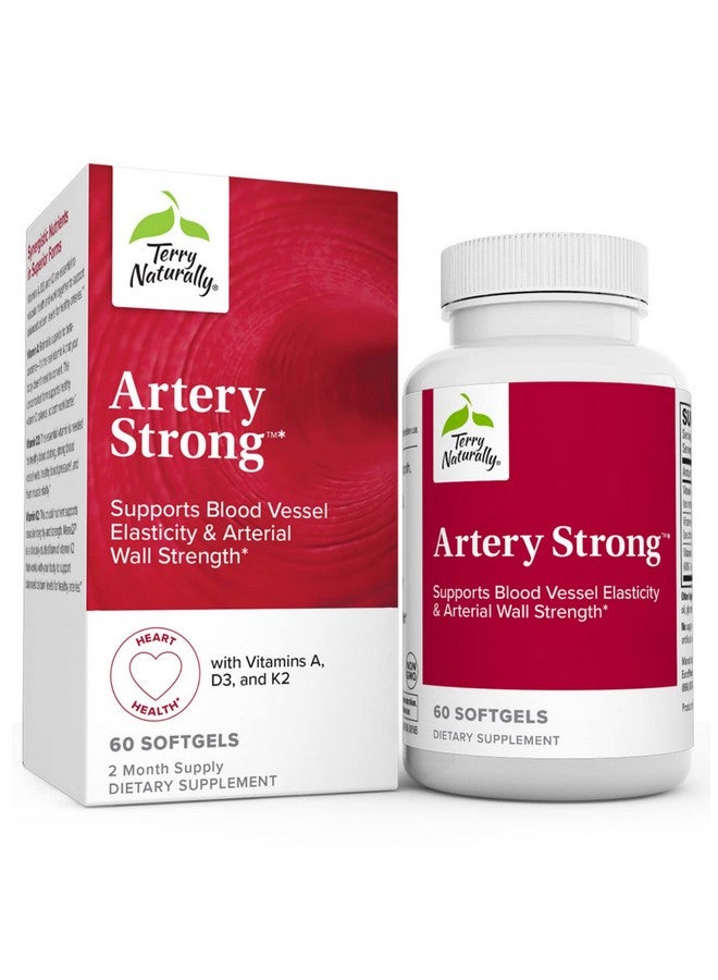 Terry Naturally Artery Strong 60 Softgels Supports Blood Vessel Elasticity & Arterial Wall Strength Nongmo Gluten Free 60 Servings - Image 1