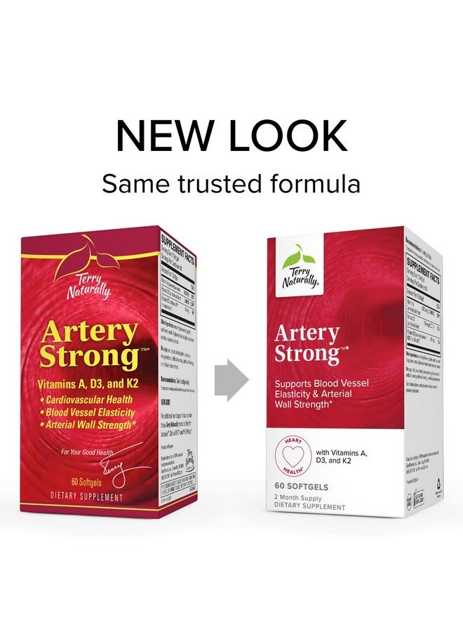 Terry Naturally Artery Strong 60 Softgels Supports Blood Vessel Elasticity & Arterial Wall Strength Nongmo Gluten Free 60 Servings - Image 3
