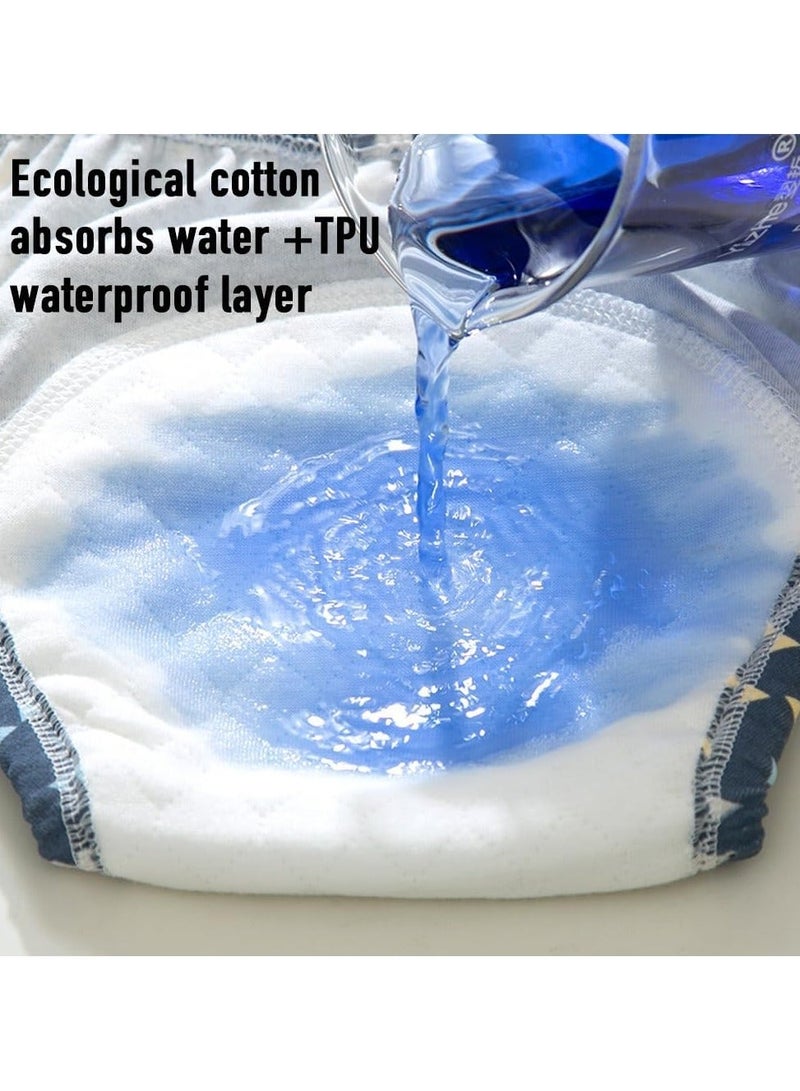 4 Pieces Baby Potty Training Pants, Cloth Diaper for Boy and Girls, Breathable Potty Training Underwear, Size 100 / 110 - Image 3