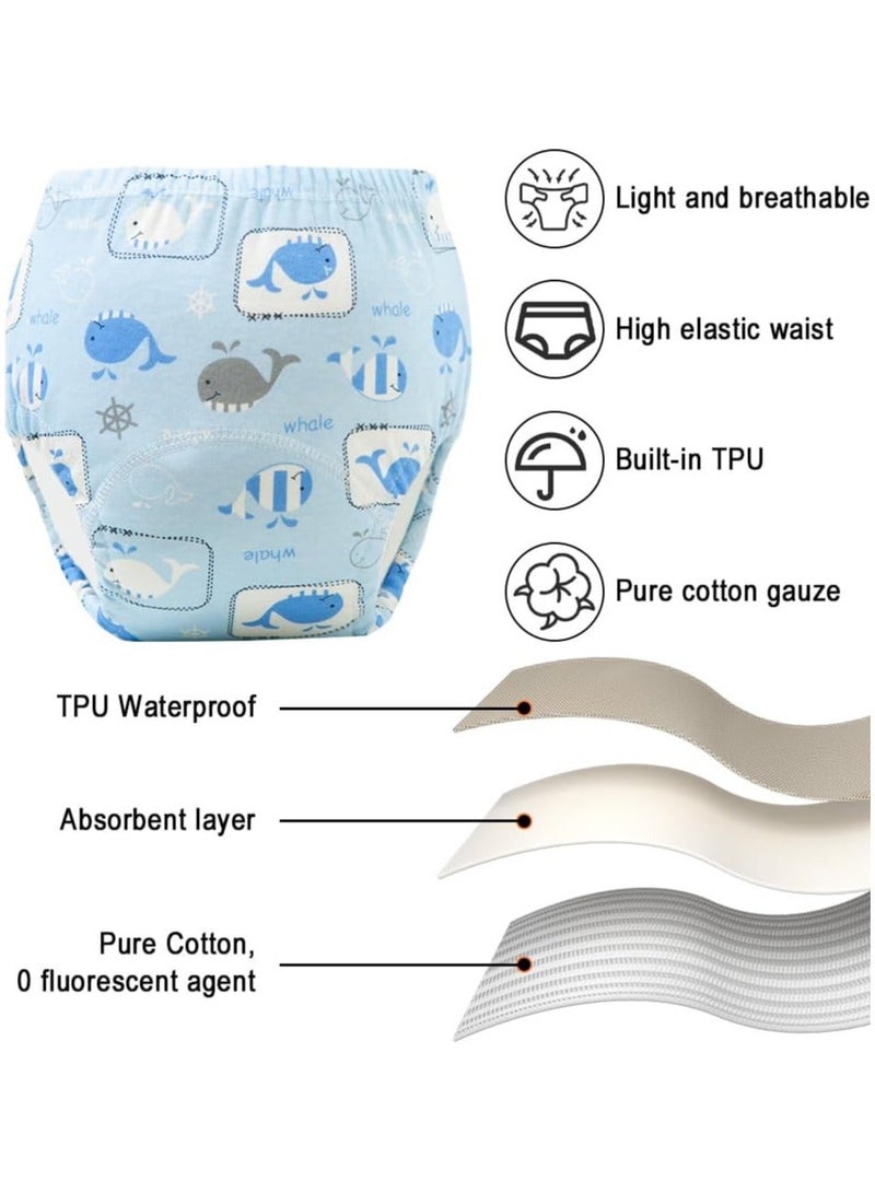 4 Pieces Baby Potty Training Pants, Cloth Diaper for Boy and Girls, Breathable Potty Training Underwear, Size 100 / 110 - Image 4