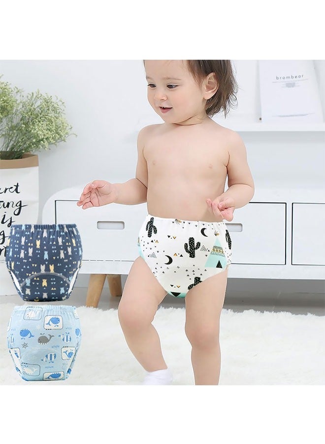 4 Pieces Baby Potty Training Pants, Cloth Diaper for Boy and Girls, Breathable Potty Training Underwear, Size 100 / 110 - Image 5