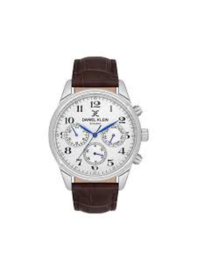 DANIEL KLEIN - Leather Chronograph Watch DK.1.13550-3 - Image 1