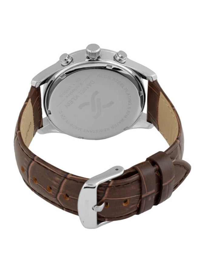 DANIEL KLEIN - Leather Chronograph Watch DK.1.13550-3 - Image 1