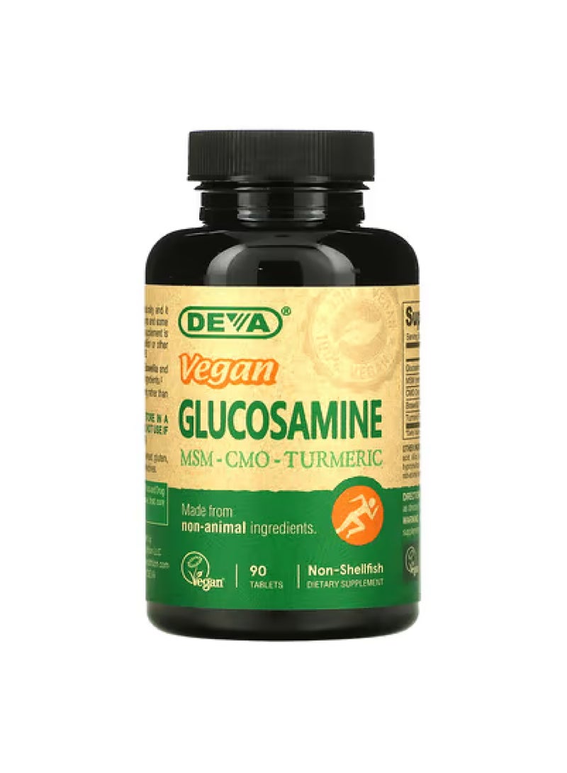 ديفا جلوكوزامين MSM نباتي - CMO - كركم، 90 قرصًا