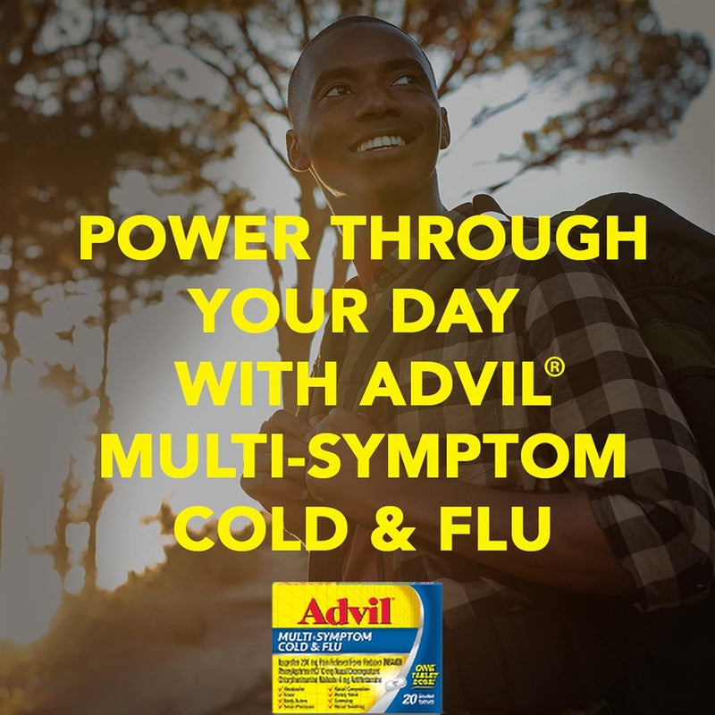 Advil Multi Symptom Cold and Flu Medicine Cold Medicine for Adults with Ibuprofen Phenylephrine HCL and Chlorpheniramine Maleate 20 Coated Tablets - Image 4