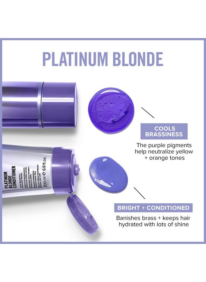 Paul Mitchell - Platinum Blonde Purple Conditioner Cools Brassiness + Eliminates Warmth For Colortreated Hair + Naturally Light Hair Colors 33.8 Fl. Oz - Image 1