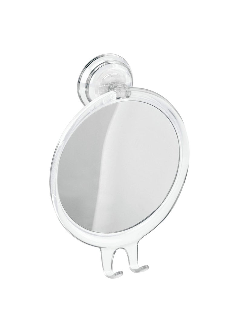 InterDesign iDesign Plastic Power Lock Suction Shower Shaving Razor Holder  Fog-Free Bathroom or Tub  6"" x 2"" x 7""  Mirror-Round  - Image 3