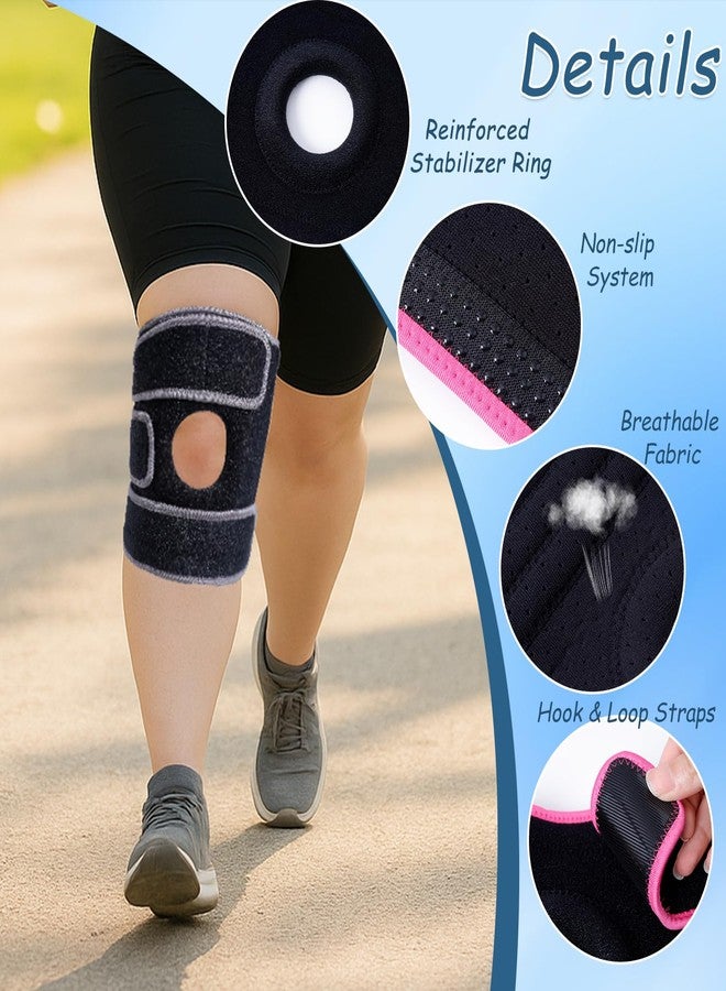 King Mills Extra Large Knee Brace Support to Knee Pain, Arthritis or Meniscus Tear. Adjustable Plus Size Knee Brace for Women and Men, Adult 4XL, Grey Black. - Image 4